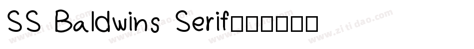 SS Baldwins Serif字体转换